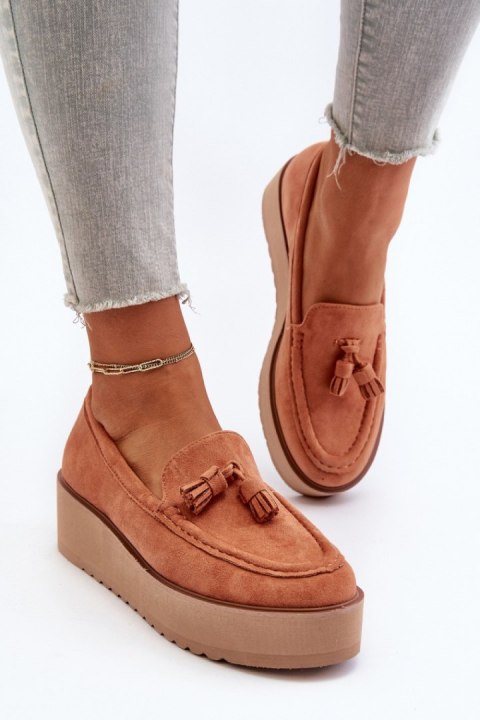 Mokasyny Model Mialani T599P Orange - Step in style Mokasyny Model Mialani T599P Orange - Step in style