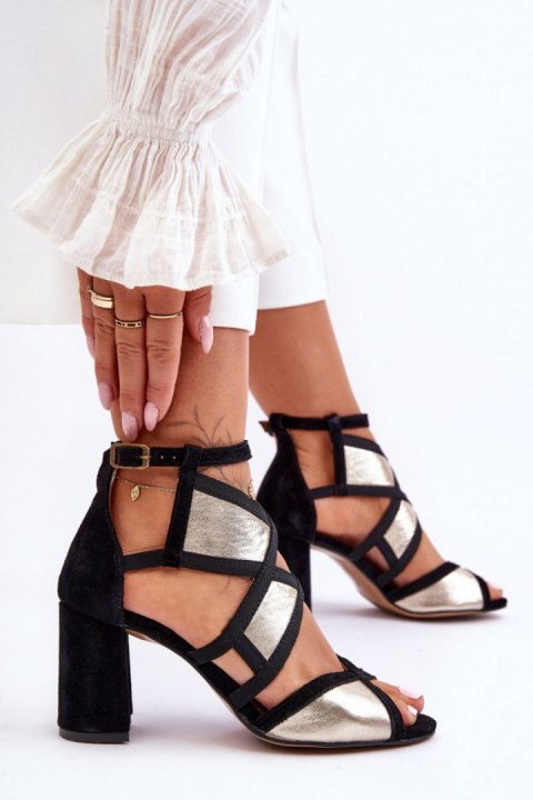 Sandały Model Maciejka 05181-25 Gold/Black - Step in style Sandały Model Maciejka 05181-25 Gold/Black - Step in style