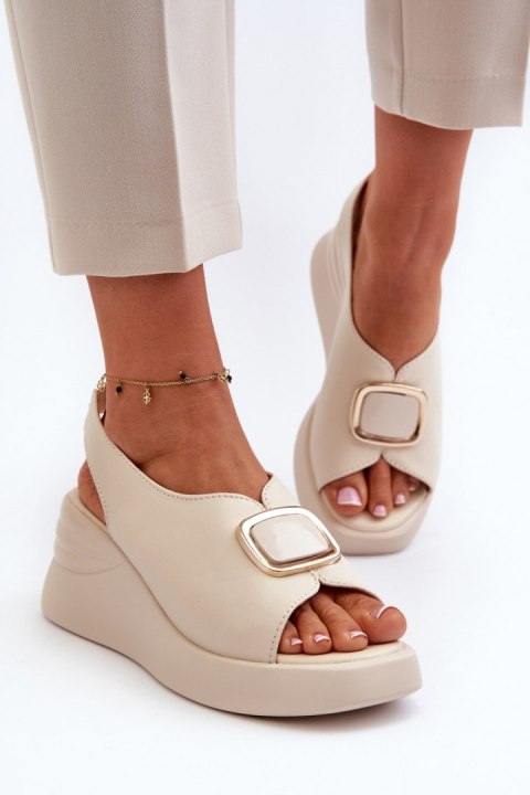Sandały Model Salvania 24SD08-6865 Beige - Step in style Sandały Model Salvania 24SD08-6865 Beige - Step in style