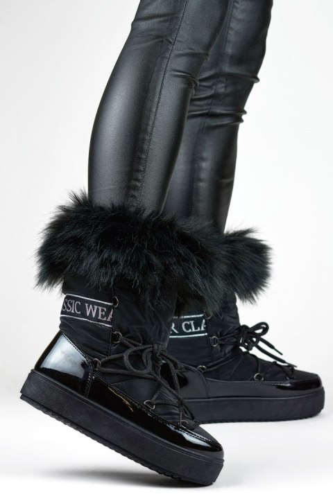 Śniegowce Model 5705-1B Black - PRIMO Śniegowce Model 5705-1B Black - PRIMO