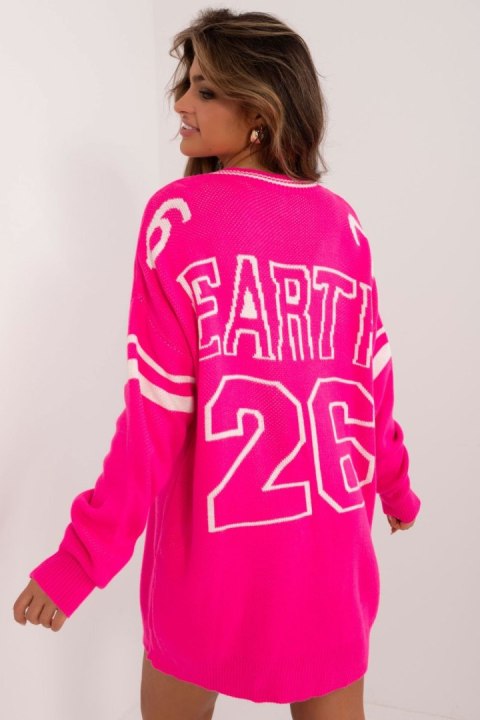 Sweter Damski Model BA-SW-0558.28 Fluo Pink - Badu Sweter Damski Model BA-SW-0558.28 Fluo Pink - Badu
