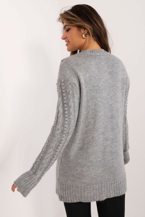Sweter Damski Model BA-SW-0574.44 Grey - Badu Sweter Damski Model BA-SW-0574.44 Grey - Badu