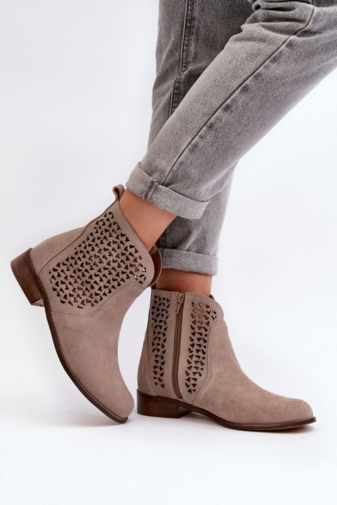 Botki Model Zazoo 2791/024 Beige - Step in style Botki Model Zazoo 2791/024 Beige - Step in style