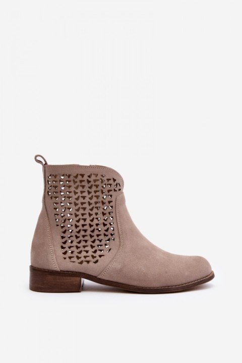 Botki Model Zazoo 2791/024 Beige - Step in style Botki Model Zazoo 2791/024 Beige - Step in style