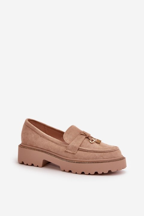 Mokasyny Model Verindalle 77-533 Beige - Step in style Mokasyny Model Verindalle 77-533 Beige - Step in style