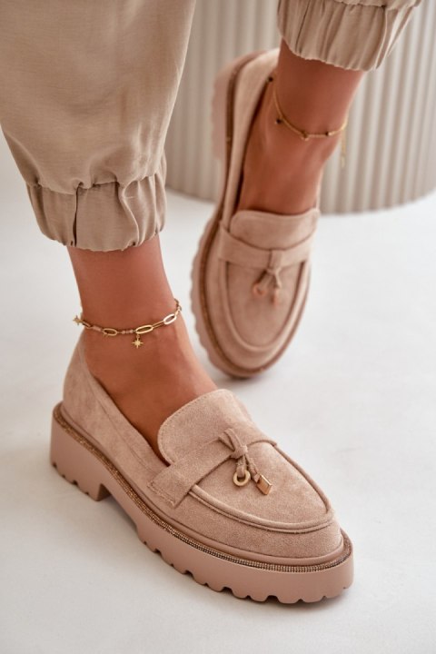 Mokasyny Model Verindalle 77-533 Beige - Step in style Mokasyny Model Verindalle 77-533 Beige - Step in style