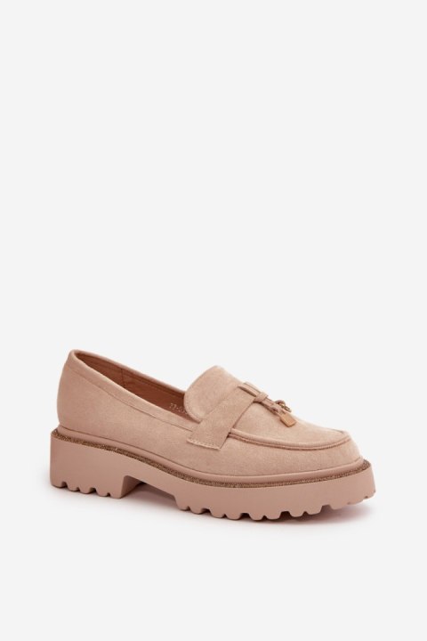 Mokasyny Model Verindalle 77-533 Light Beige - Step in style Mokasyny Model Verindalle 77-533 Light Beige - Step in style