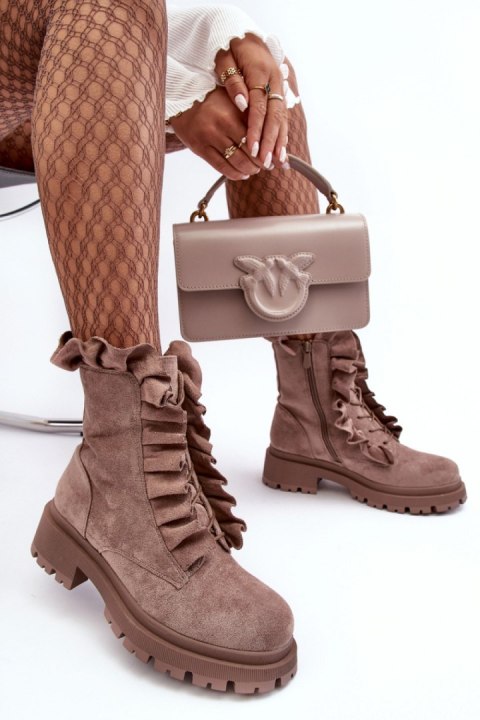 Workery Model Nacelle NS336P Dark Beige Zamsz - Step in style Workery Model Nacelle NS336P Dark Beige Zamsz - Step in style