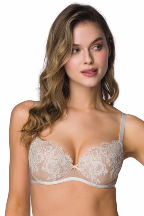 Biustonosz push up Biustonosz Push-up Model Frances M-3804/11 Beige/Milk - Mat Biustonosz push up Biustonosz Push-up Model Frances M-3804/11 Beige/Milk - Mat