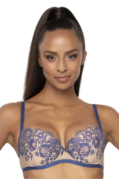 Biustonosz push up Biustonosz Push-up Model Frances M-3804/11 Beige/Navy - Mat Biustonosz push up Biustonosz Push-up Model Frances M-3804/11 Beige/Navy - Mat