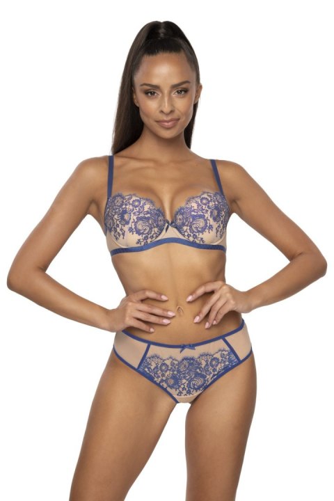 Biustonosz push up Biustonosz Push-up Model Frances M-3804/11 Beige/Navy - Mat Biustonosz push up Biustonosz Push-up Model Frances M-3804/11 Beige/Navy - Mat