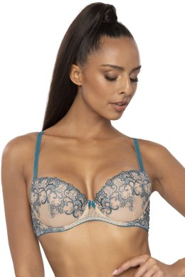 Biustonosz push up Biustonosz Push-up Model Maureen M-3808/11 Beige/Turkus - Mat