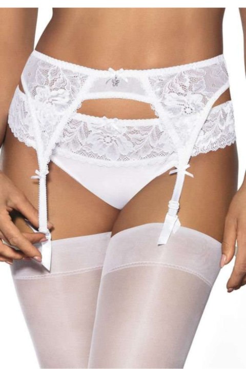Gorsety, body, pasy Pas do pończoch Model Hannah P-0115/3 White - Mat Gorsety, body, pasy Pas do pończoch Model Hannah P-0115/3 White - Mat