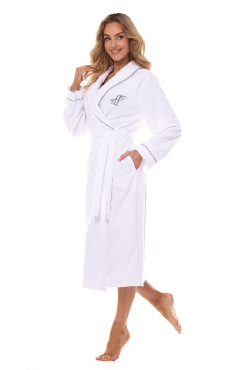 Szlafrok Damski Model Eco Long 2478 White - L&L collection Szlafrok Damski Model Eco Long 2478 White - L&L collection