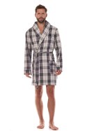 Szlafrok Męski Model Ben BJ Short 2470 Grafit - L&L collection