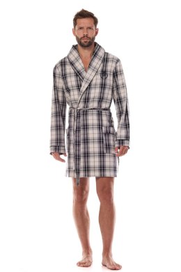 Szlafrok Męski Model Ben BJ Short 2470 Grafit - L&L collection