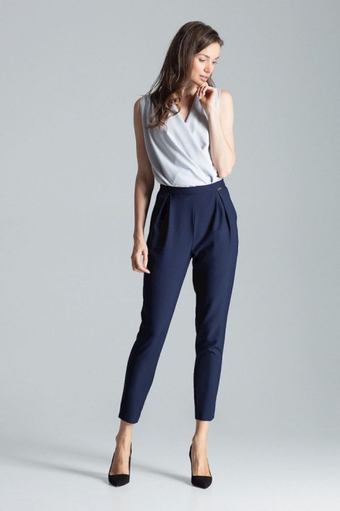 Spodnie Damskie Model M676 Navy - Figl Spodnie Damskie Model M676 Navy - Figl