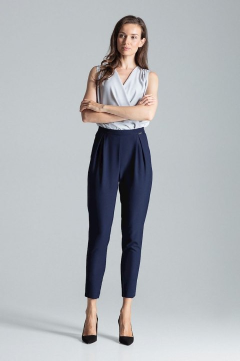 Spodnie Damskie Model M676 Navy - Figl Spodnie Damskie Model M676 Navy - Figl