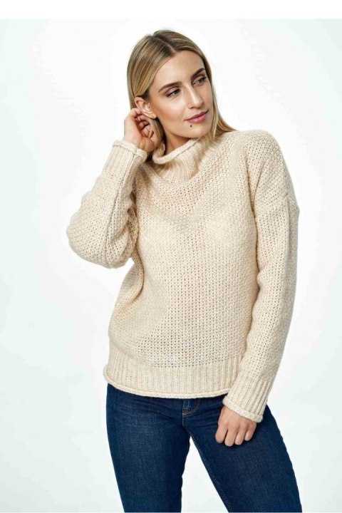 Sweter Damski Model M886 Beige - Figl Sweter Damski Model M886 Beige - Figl