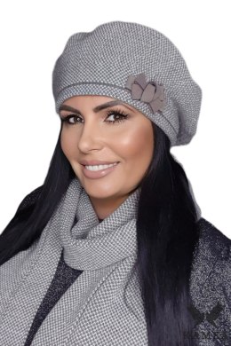 HELENA beret damski kolor brązowy - Kamea