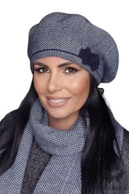 HELENA beret damski kolor granatowy - Kamea