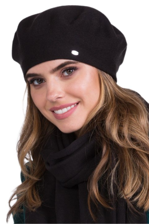 INEZZ beret damski kolor czarny - Kamea INEZZ beret damski kolor czarny - Kamea