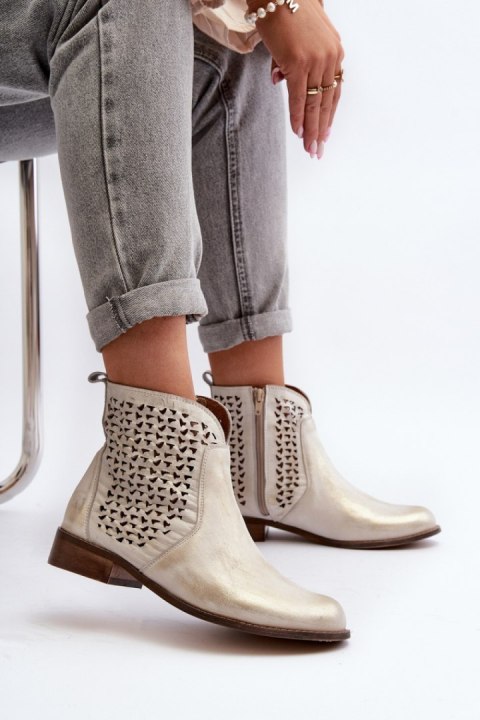 Botki Model Zazoo 2791/004 Gold - Step in style Botki Model Zazoo 2791/004 Gold - Step in style