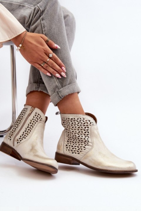 Botki Model Zazoo 2791/004 Gold - Step in style Botki Model Zazoo 2791/004 Gold - Step in style
