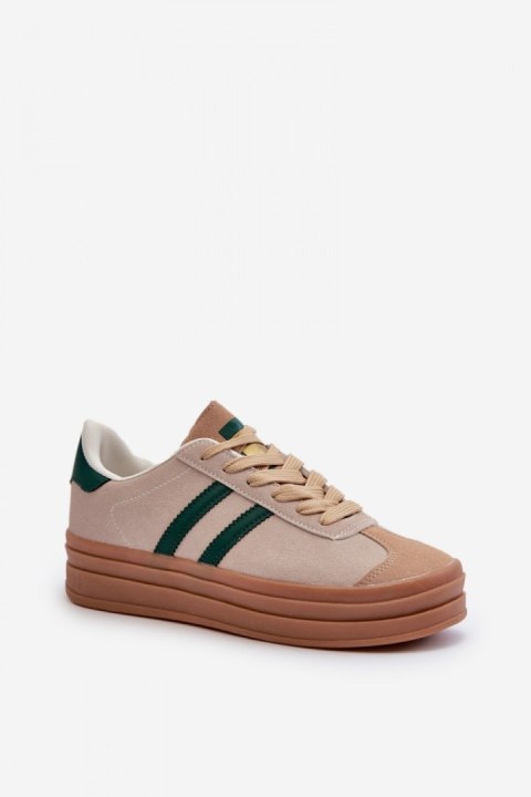 Buty Sportowe Model Egelia EV-508 Beige/Green - Step in style Buty Sportowe Model Egelia EV-508 Beige/Green - Step in style