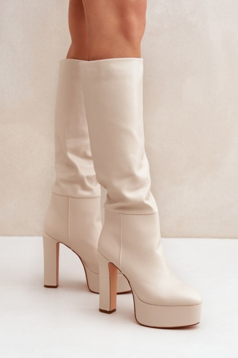 Kozaki Model Felilorn C-264 Light Beige - Step in style Kozaki Model Felilorn C-264 Light Beige - Step in style