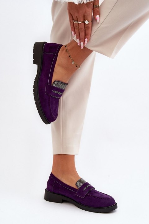 Mokasyny Model Dananei 100-337 Violet - Step in style Mokasyny Model Dananei 100-337 Violet - Step in style