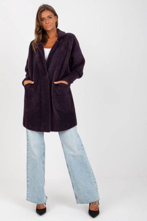 Płaszcz Damski Model MBM-PL-1517.00P Dark Violet - MBM Płaszcz Damski Model MBM-PL-1517.00P Dark Violet - MBM