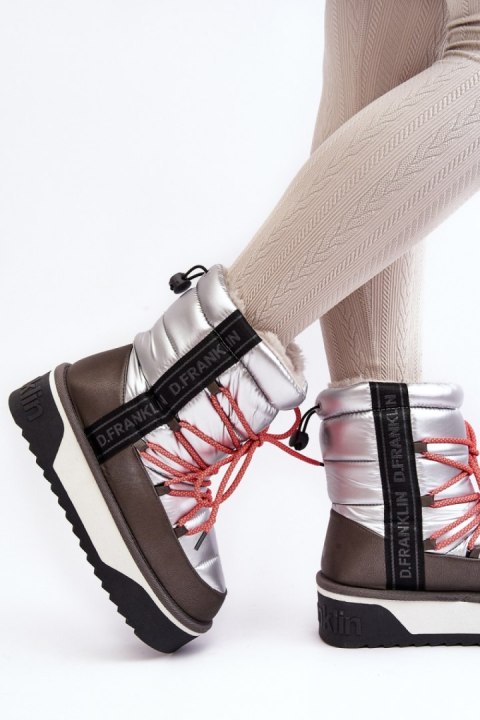 Śniegowce Model D.Franklin DFSH371006 Silver - Step in style Śniegowce Model D.Franklin DFSH371006 Silver - Step in style