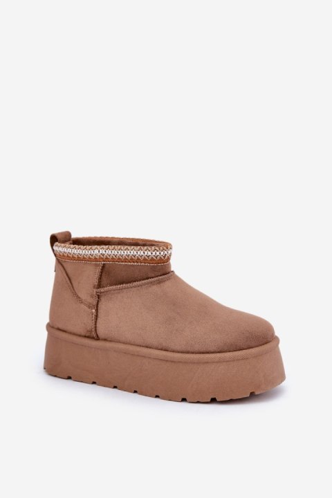 Śniegowce Model Heslania HY877-2 Brown - Step in style Śniegowce Model Heslania HY877-2 Brown - Step in style