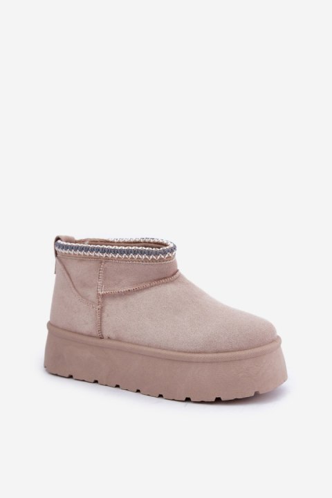 Śniegowce Model Heslania HY877-39 Light Beige - Step in style Śniegowce Model Heslania HY877-39 Light Beige - Step in style