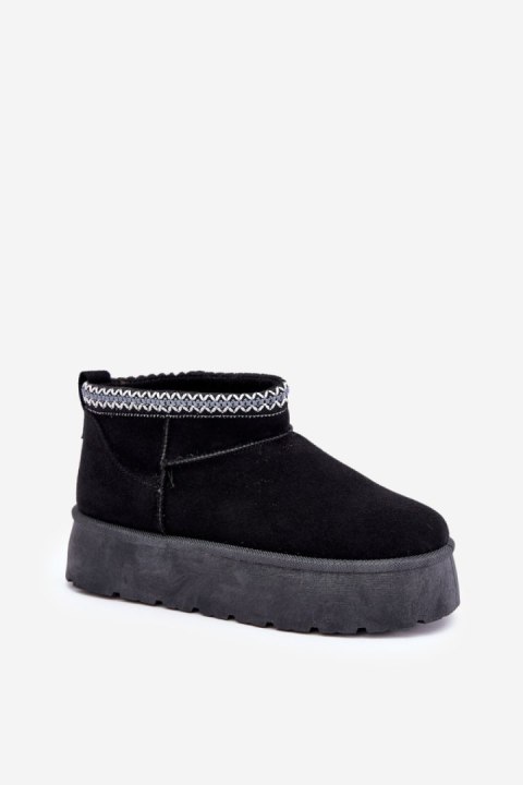Śniegowce Model Heslania HY877 Black - Step in style Śniegowce Model Heslania HY877 Black - Step in style