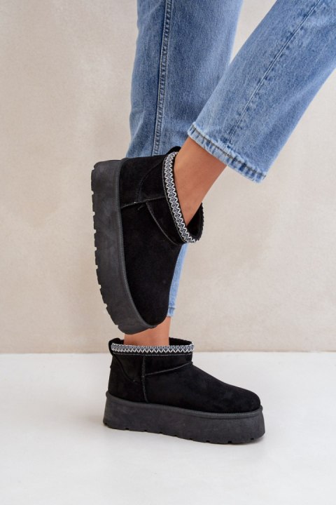 Śniegowce Model Heslania HY877 Black - Step in style Śniegowce Model Heslania HY877 Black - Step in style