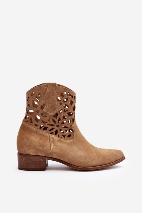 Botki Model Zazoo 3404 Beige Zamsz - Step in style Botki Model Zazoo 3404 Beige Zamsz - Step in style