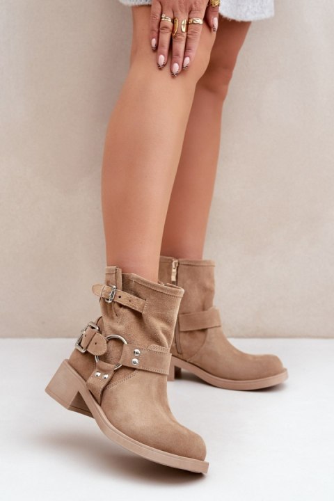 Botki Modeli Zazoo 3644 Beige - Step in style Botki Modeli Zazoo 3644 Beige - Step in style