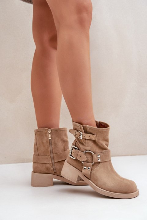 Botki Modeli Zazoo 3644 Beige - Step in style Botki Modeli Zazoo 3644 Beige - Step in style