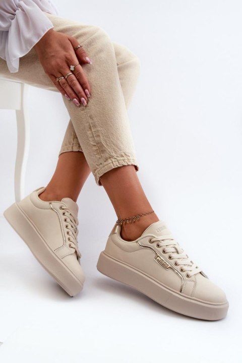 Buty Sportowe Model Big Star NN274334 Memory Foam System Beige - Step in style Buty Sportowe Model Big Star NN274334 Memory Foam System Beige - Step in style