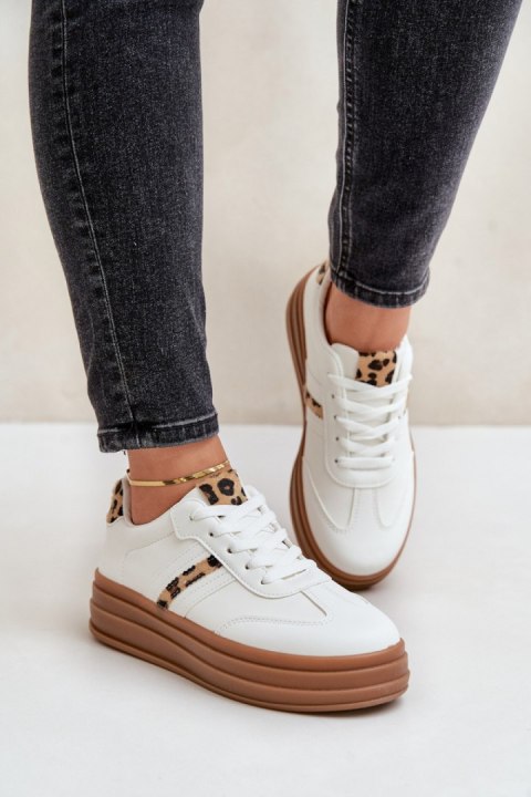Buty Sportowe Model Dravinnia PC2802 White Leopard - Step in style Buty Sportowe Model Dravinnia PC2802 White Leopard - Step in style