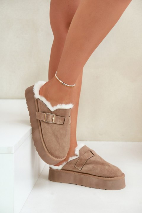 Kapcie Model Linneola FA-185 Dark Beige - Step in style Kapcie Model Linneola FA-185 Dark Beige - Step in style