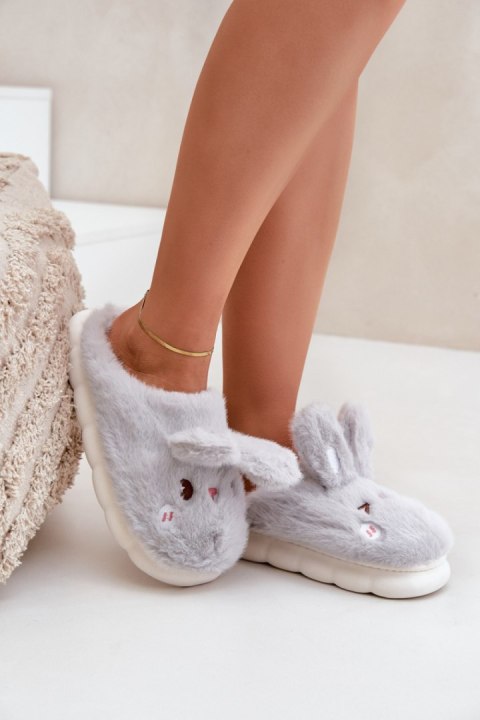 Kapcie Model Natasha FA-196 Light Grey - Step in style Kapcie Model Natasha FA-196 Light Grey - Step in style