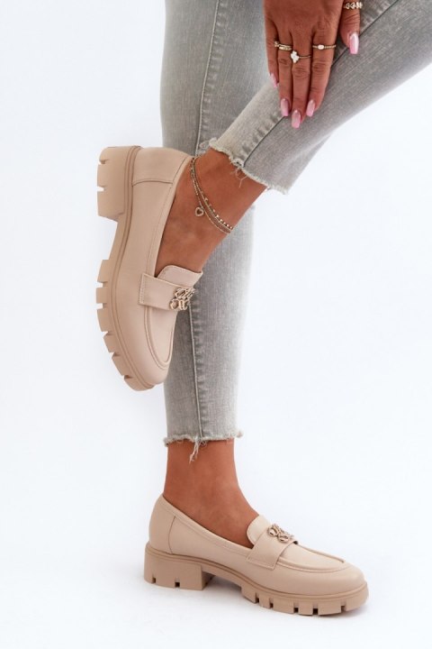 Mokasyny Model Tosisa RMR23119-2 Beige - Step in style Mokasyny Model Tosisa RMR23119-2 Beige - Step in style