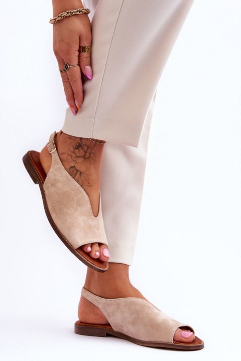 Sandały Model Lewski Shoes 3220/X Beige Zamsz - Step in style Sandały Model Lewski Shoes 3220/X Beige Zamsz - Step in style