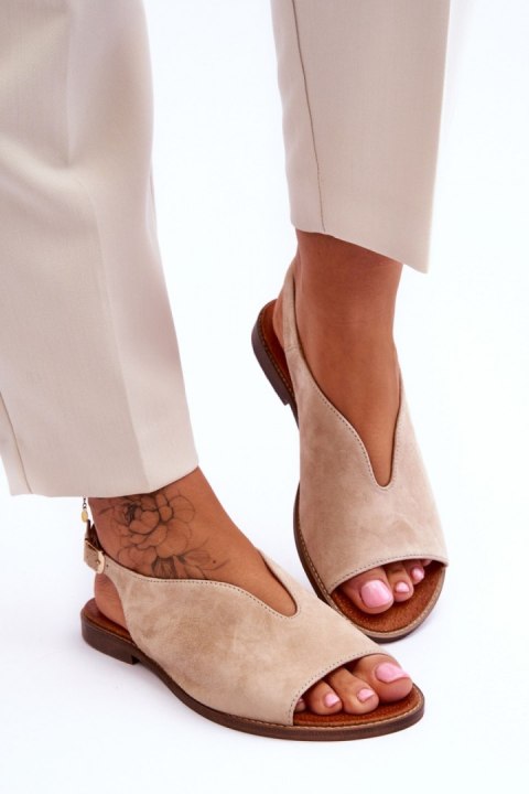 Sandały Model Lewski Shoes 3220/X Beige Zamsz - Step in style Sandały Model Lewski Shoes 3220/X Beige Zamsz - Step in style