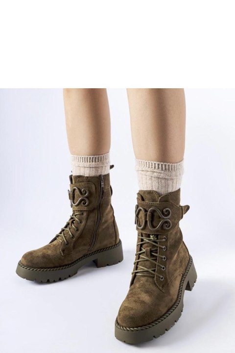Ciemnozielone ozdobne workery eko-zmsz Castore - Solea Ciemnozielone ozdobne workery eko-zmsz Castore - Solea